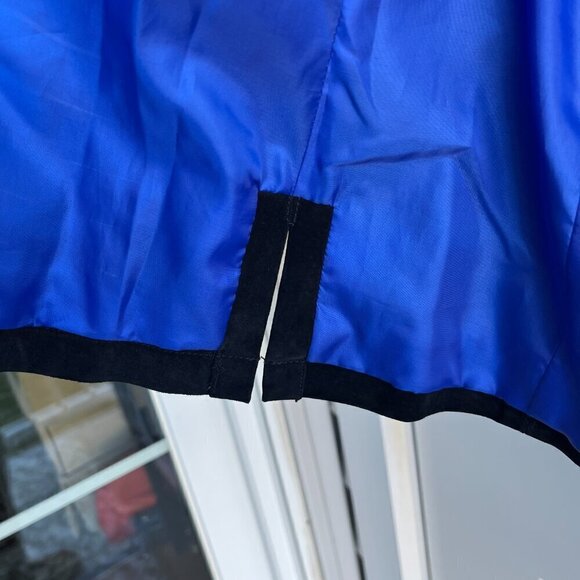 Dons Black Leather Jacket Blue Satin Lining Snap Closure M - Picture 11 of 16